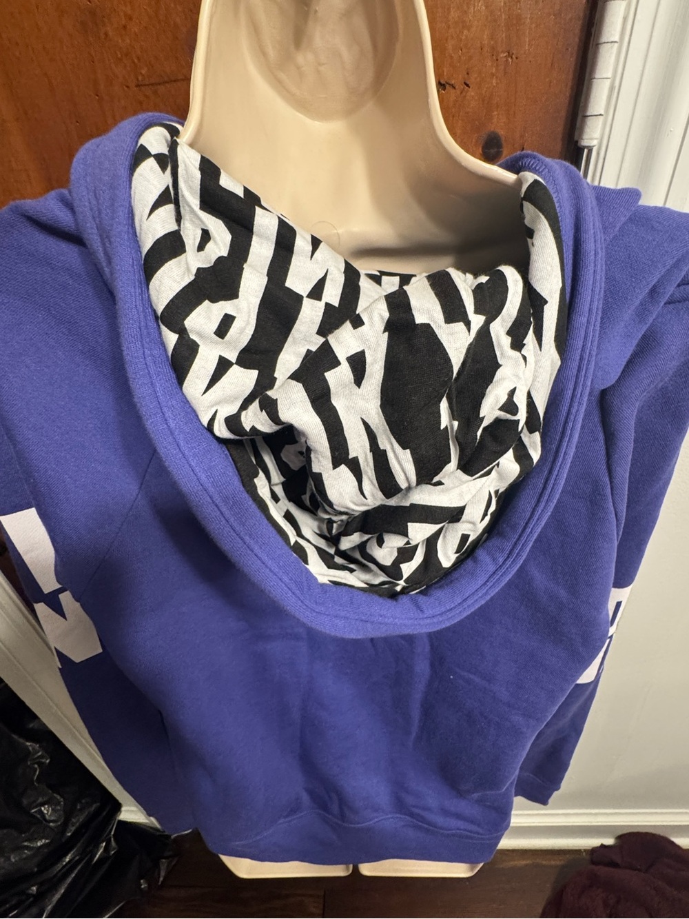 NWT Pink Victoria’s Secret Purple Full Zip Hoodie High Neck Women’s Large